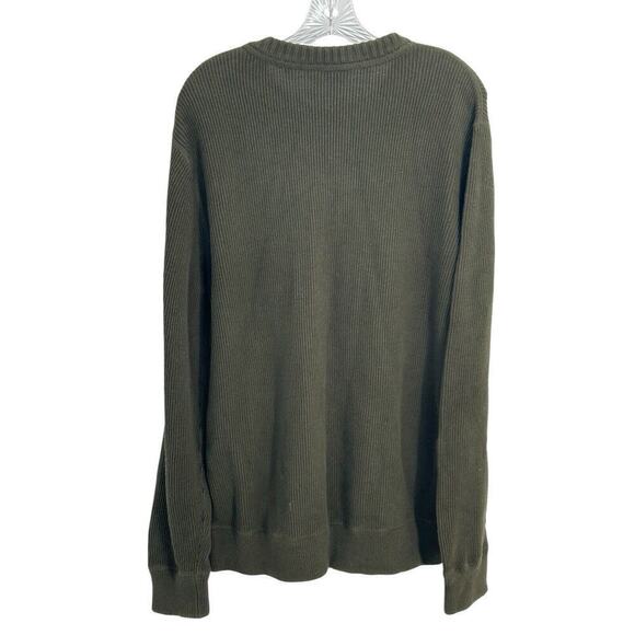 Eddie Bauer Men's XLT 100% Cotton Pullover Crew Neck Top Olive Green - Picture 10 of 14
